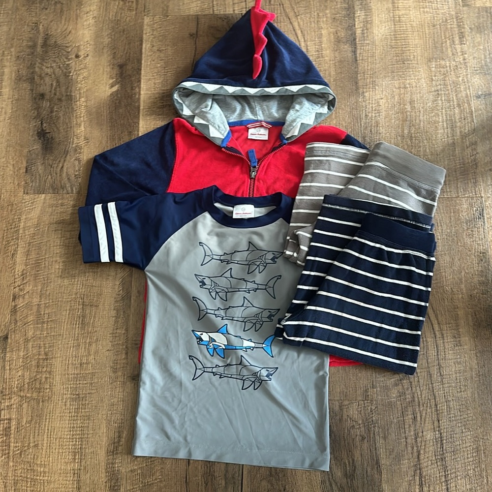 Hanna Andersson Youth boy’s size 130 medium shark outfit lot 4 pieces mix/match - Picture 10 of 11